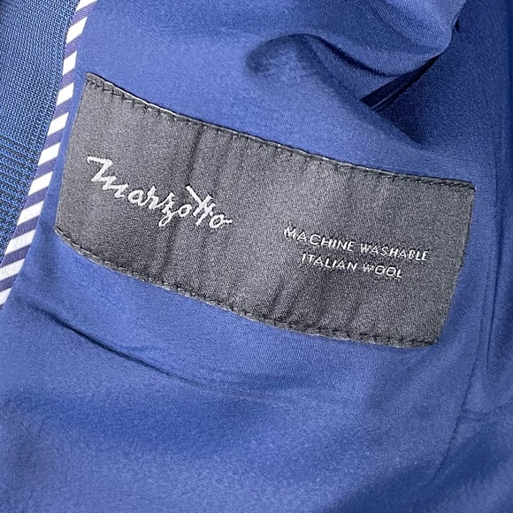 Banana Republic Long and Lean Blazer Marzotto Italian Wool Navy Blue Size 0 - Picture 6 of 7